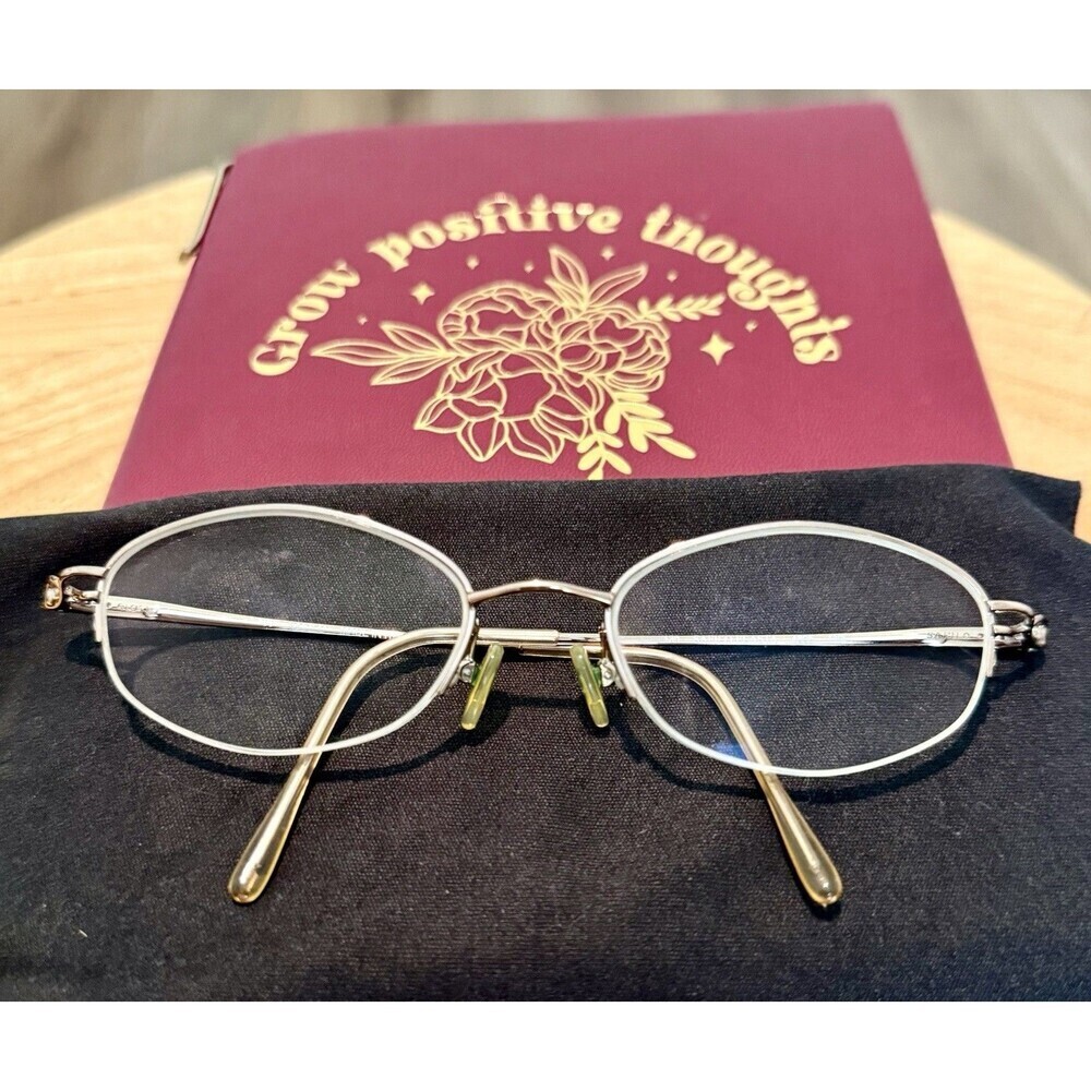 Vintage Safilo Elasta 4805 IN5Eyeglasses Gold Oval Frame  Unisex  Made in Italy